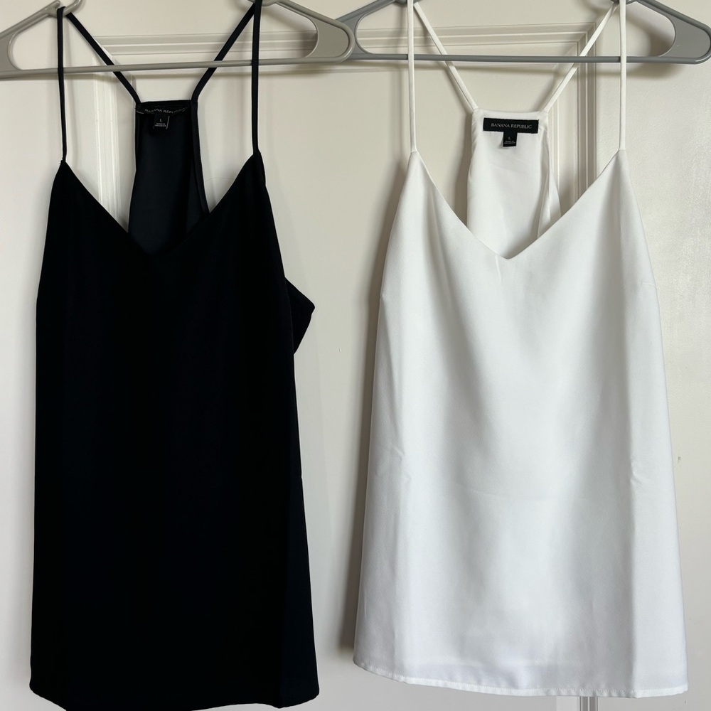 Banana Republic V-Neck Cami Set of 2, Large